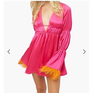 WeWoreWhat Pink and Orange Mini Dress